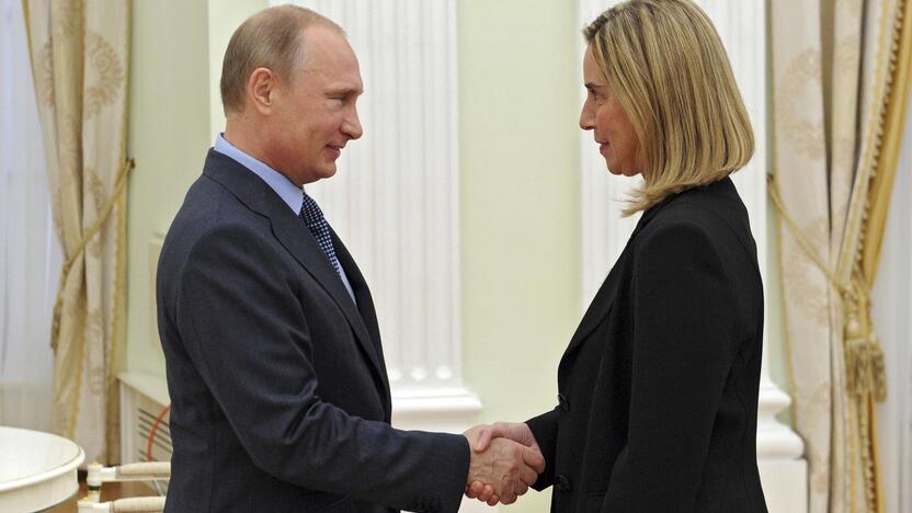 F. Mogherini ir V. Putinas