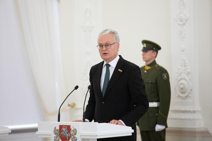 Valstybės apdovanojimų įteikimo ceremonija Lietuvos Prezidento rūmuose