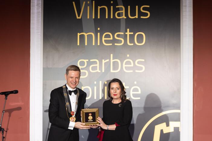 Vilniaus miesto garbės pilietės vardo suteikimo rašytojai K. Sabaliauskaitei ceremonija