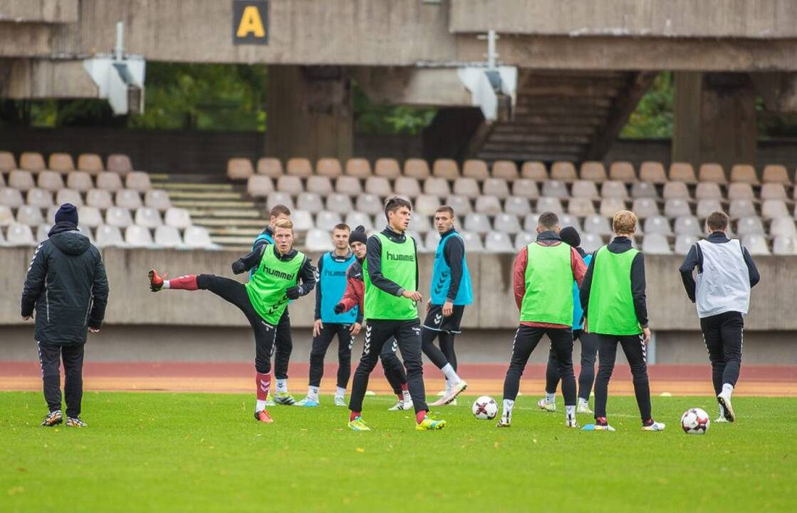 Lietuvos U-21 futbolo rinktinės treniruotė