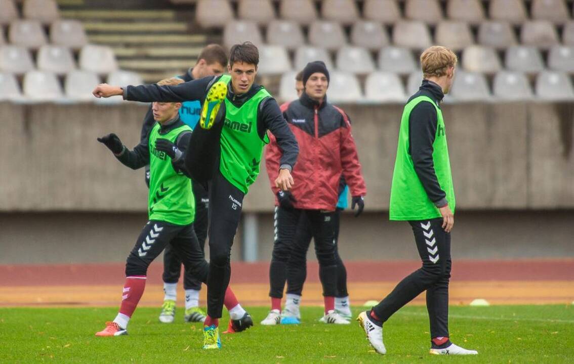 Lietuvos U-21 futbolo rinktinės treniruotė