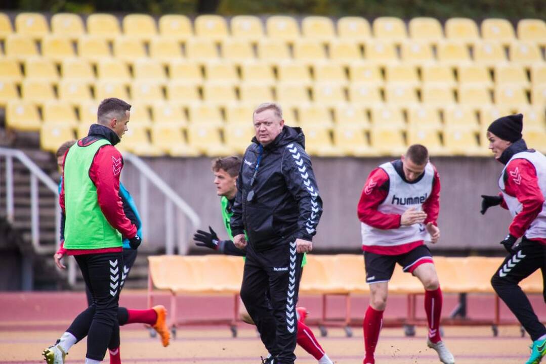 Lietuvos U-21 futbolo rinktinės treniruotė