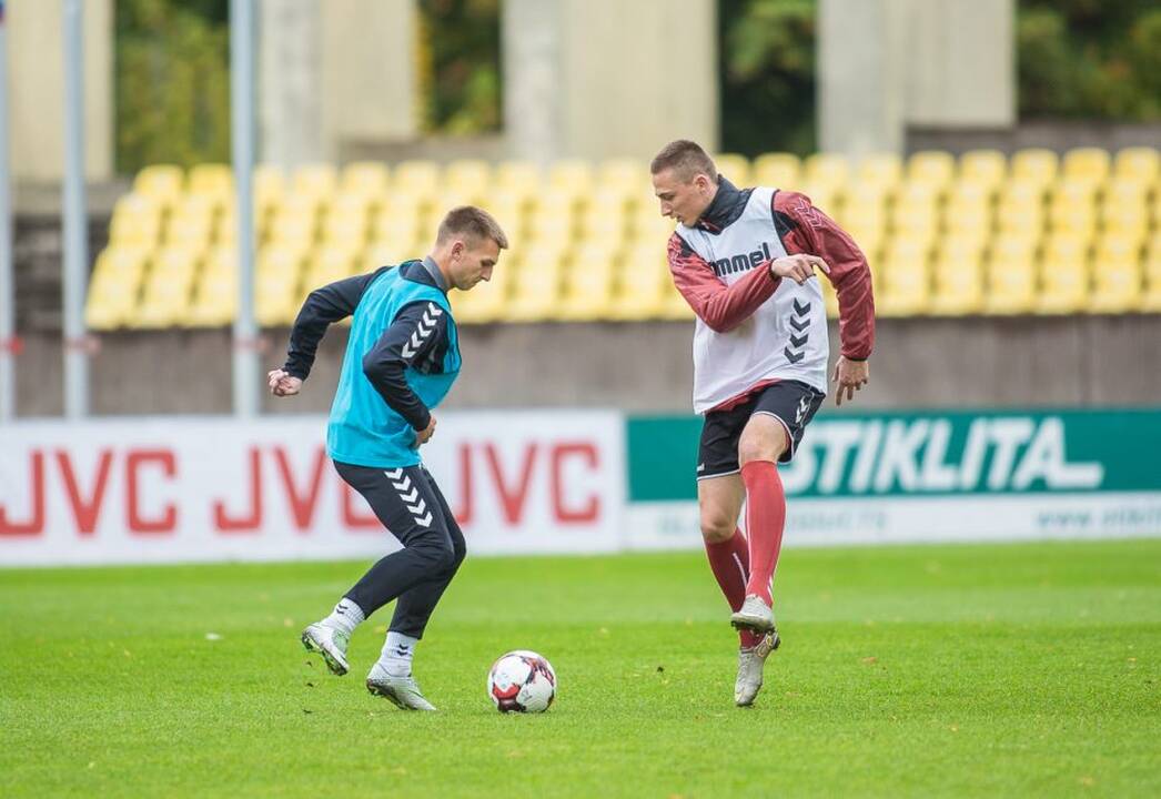 Lietuvos U-21 futbolo rinktinės treniruotė