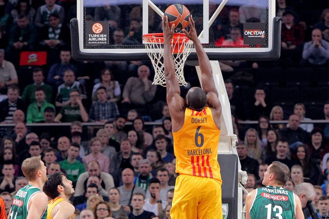 Eurolyga: Kauno „Žalgiris“ – FC „Barcelona“ 59:66.