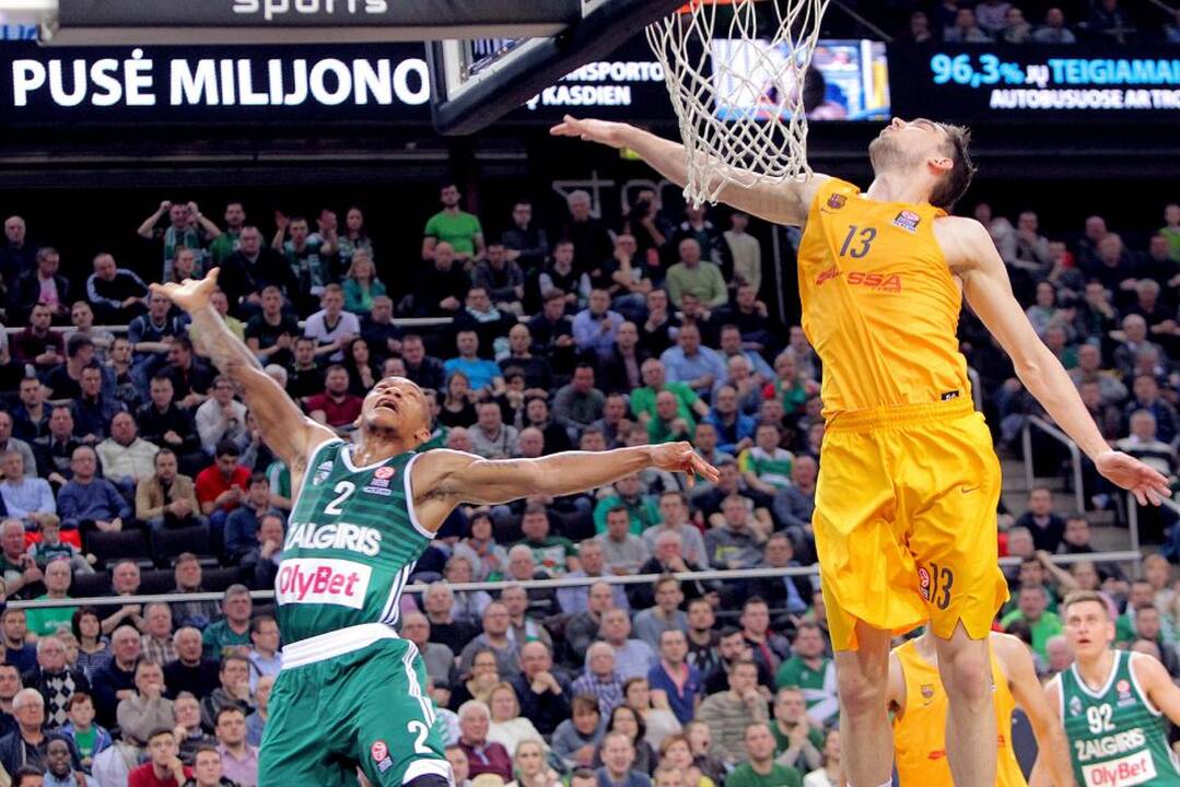Eurolyga: Kauno „Žalgiris“ – FC „Barcelona“ 59:66.
