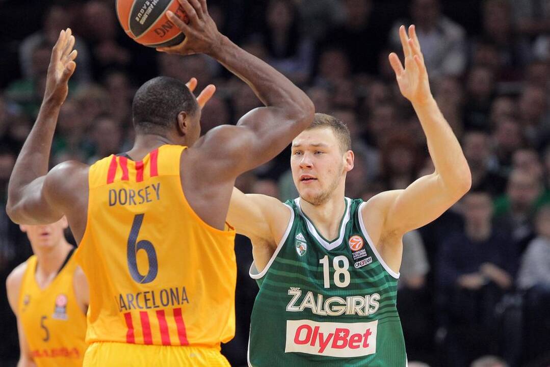 Eurolyga: Kauno „Žalgiris“ – FC „Barcelona“ 59:66.