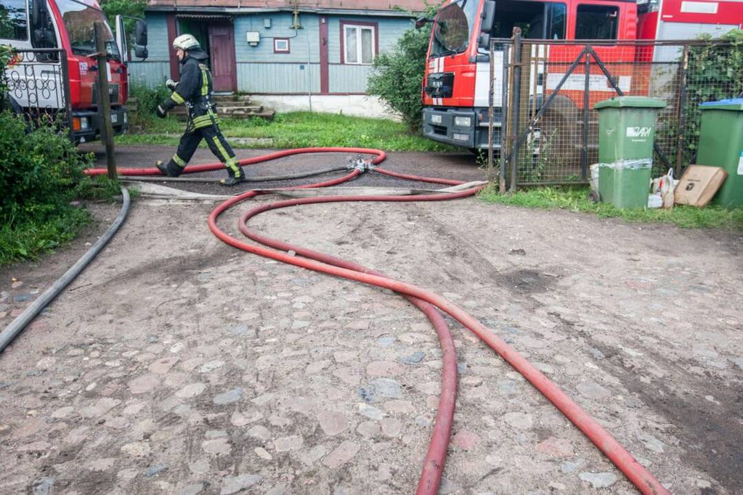 Sudegęs namas Panemunėje