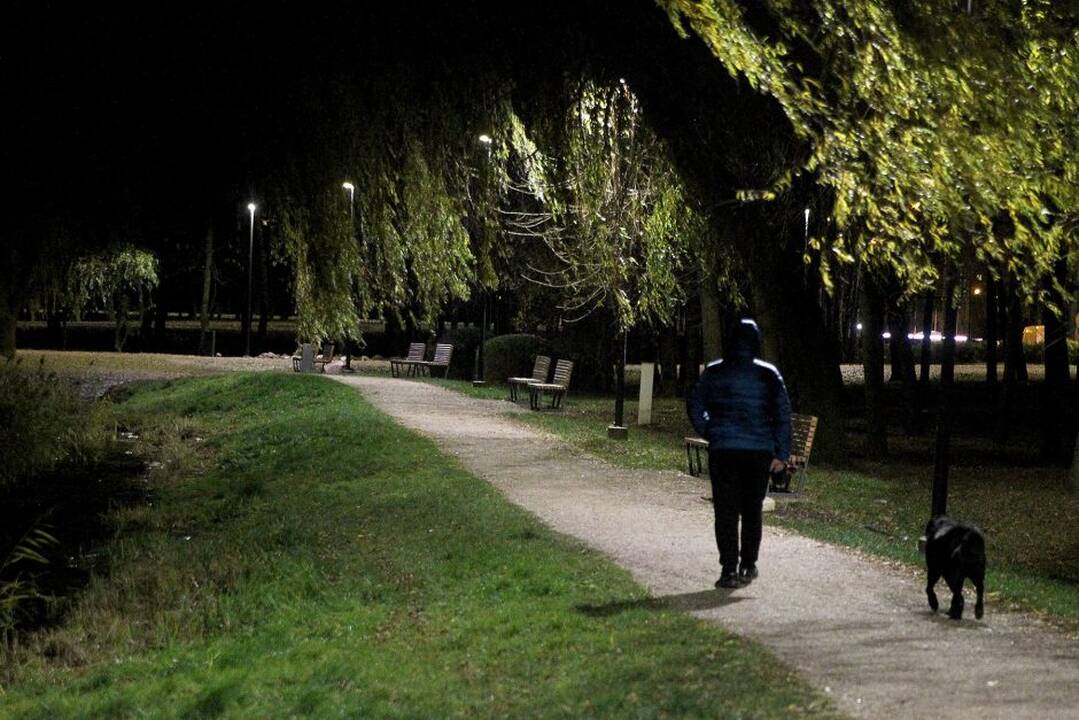 Kalniečių parke – naujas LED apšvietimas