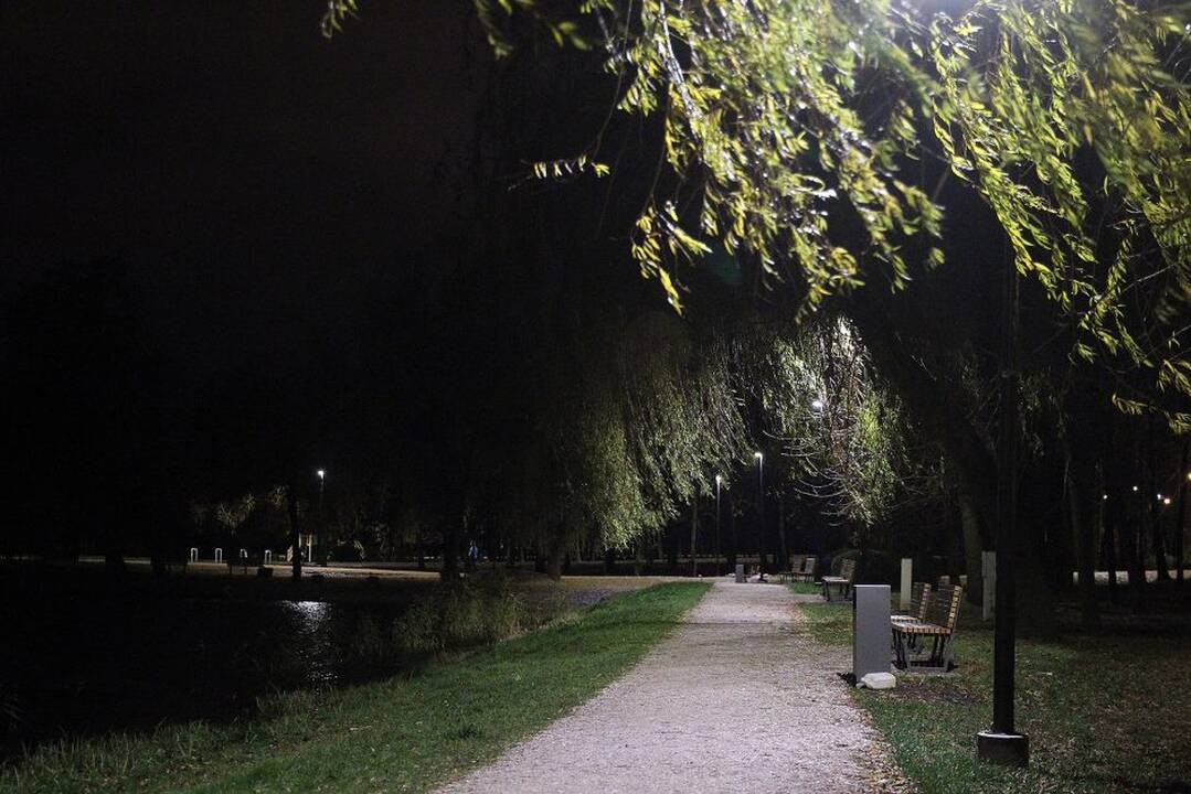 Kalniečių parke – naujas LED apšvietimas