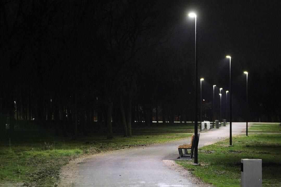 Kalniečių parke – naujas LED apšvietimas