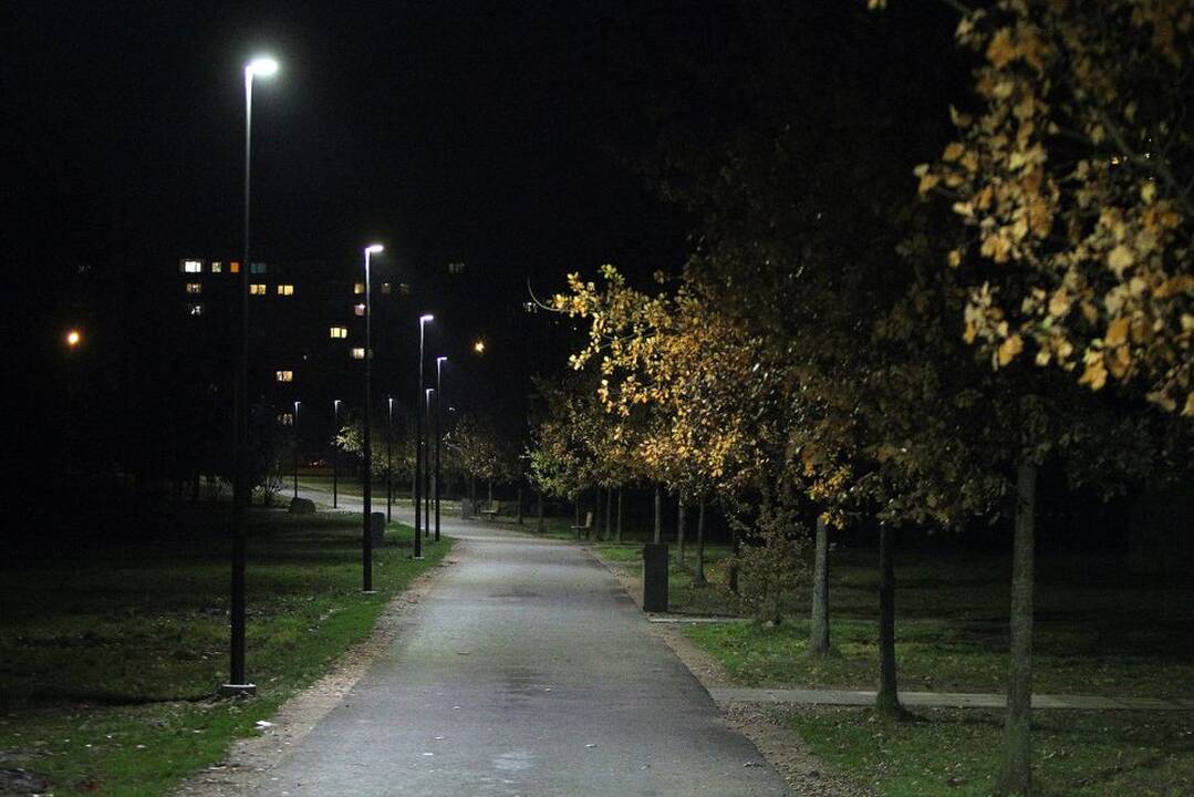 Kalniečių parke – naujas LED apšvietimas