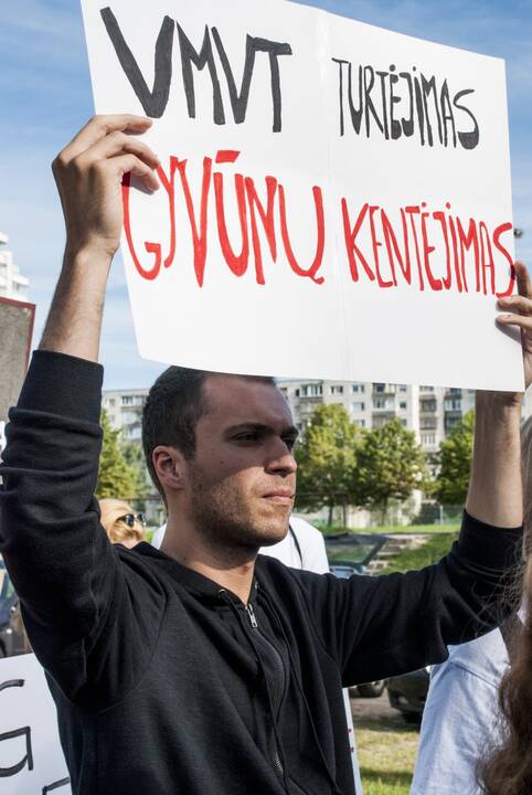 Protestas prie Maisto ir veterinarijos tarnybos