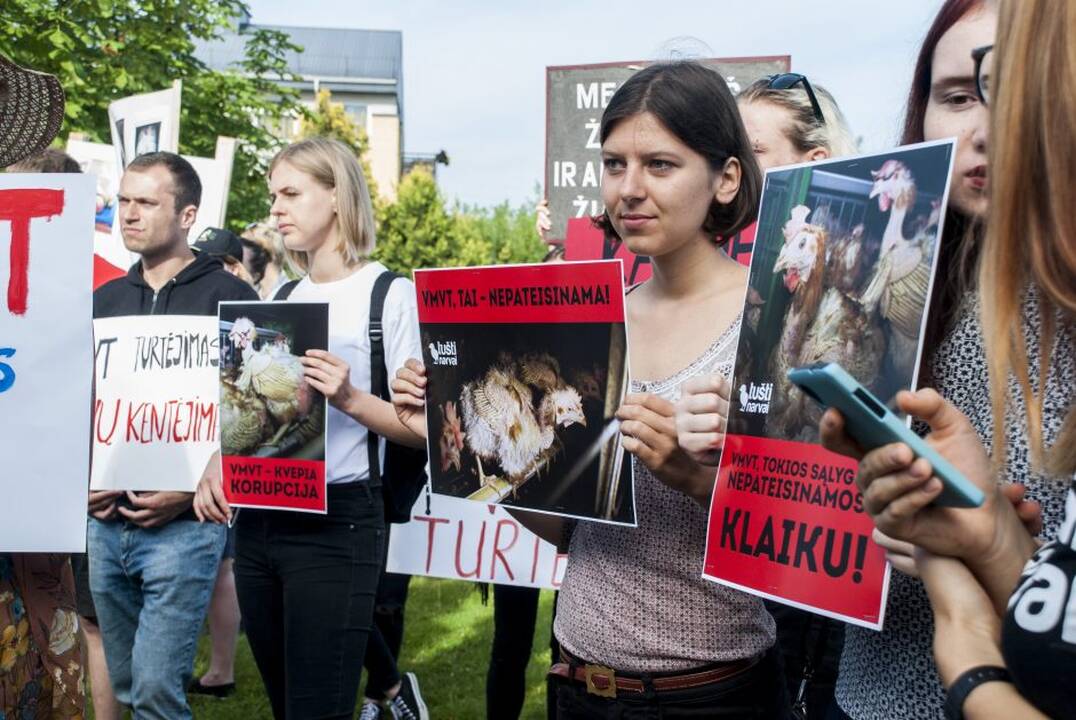 Protestas prie Maisto ir veterinarijos tarnybos