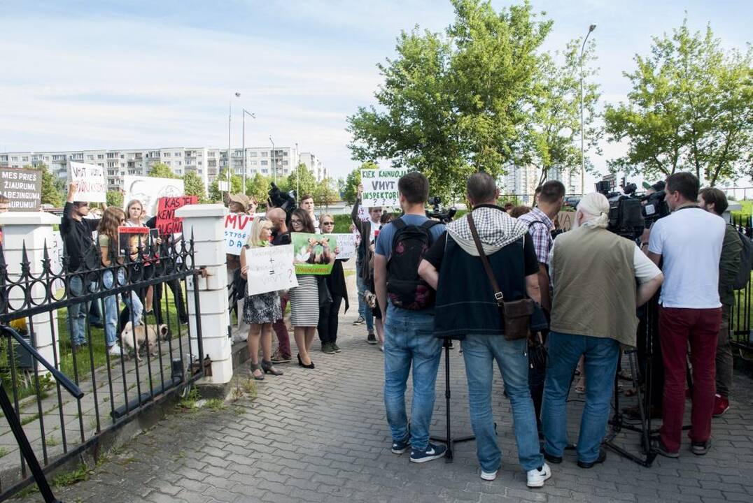 Protestas prie Maisto ir veterinarijos tarnybos