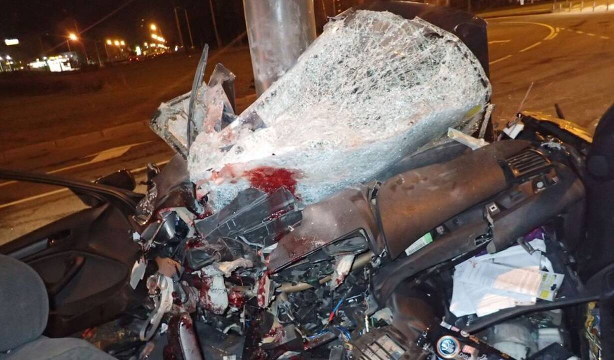 Avarija Šiaurės pr. ir S. Žukausko gatvių sankryžoje