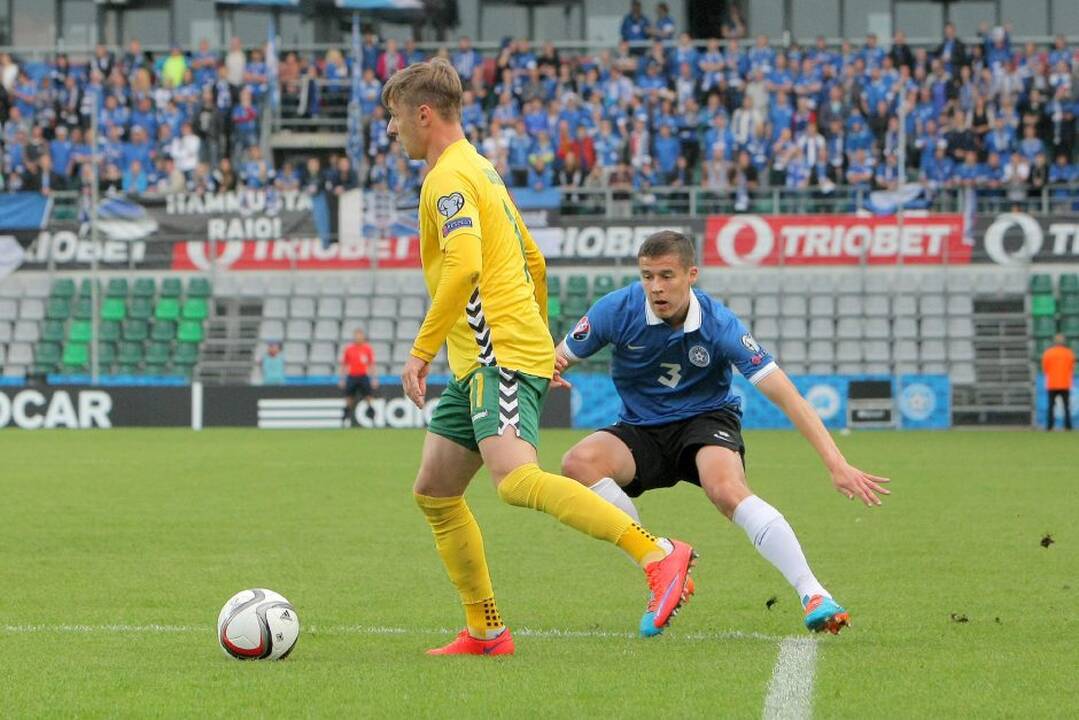 Europos futbolo čempionato atrankos rungtynės Estija – Lietuva.