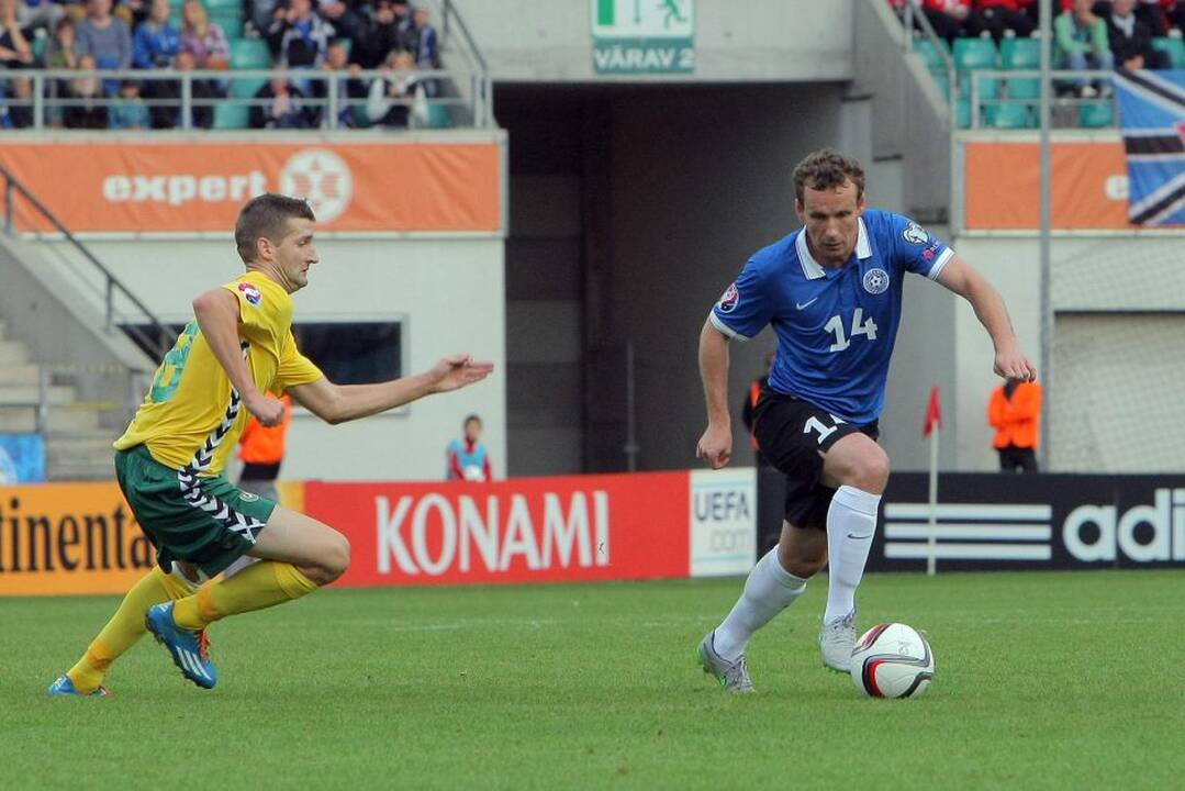 Europos futbolo čempionato atrankos rungtynės Estija – Lietuva.