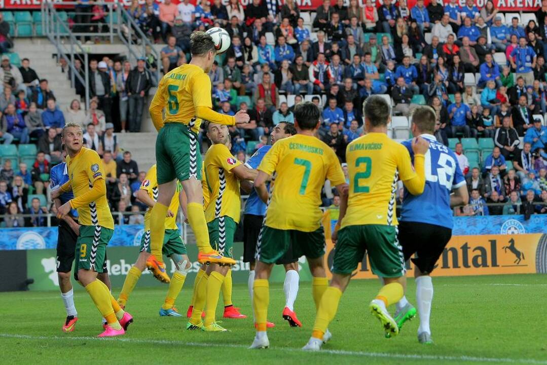 Europos futbolo čempionato atrankos rungtynės Estija – Lietuva.