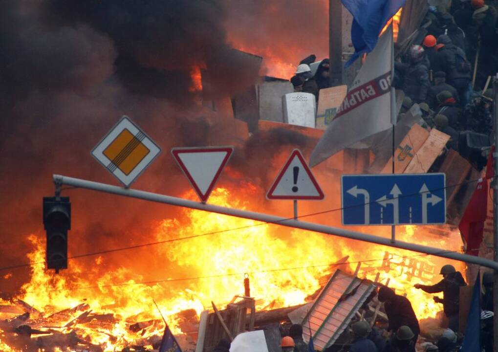Liepsnojantis Kijevas trečiadienį