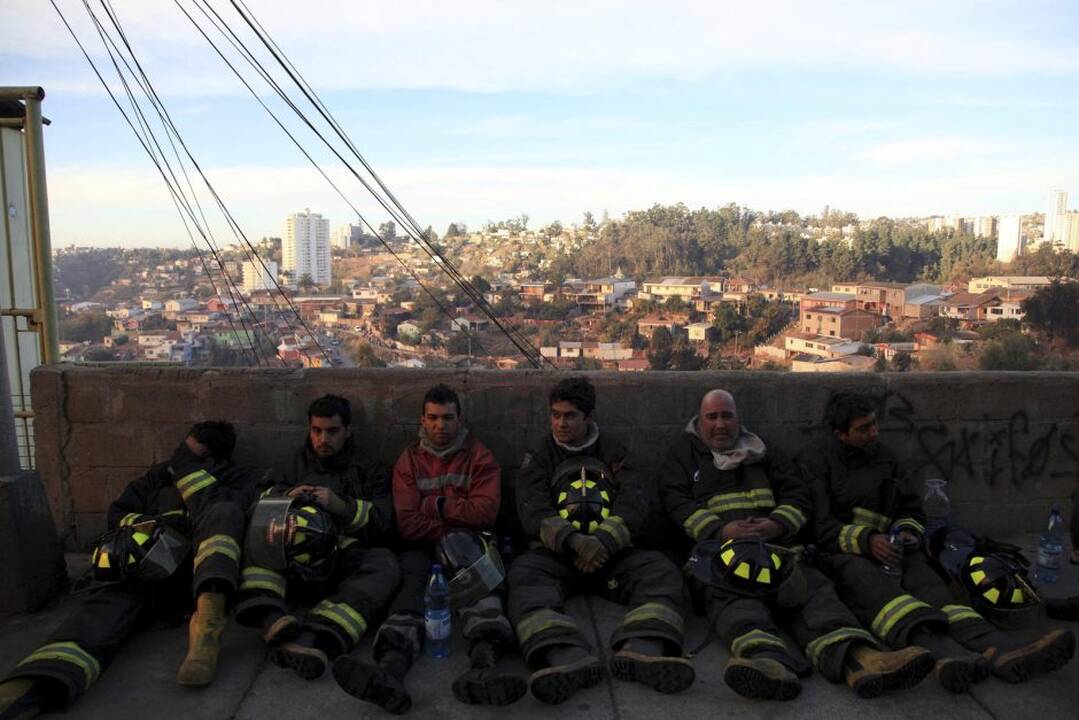 Gaisras Čilės Valparaiso uostamiestyje