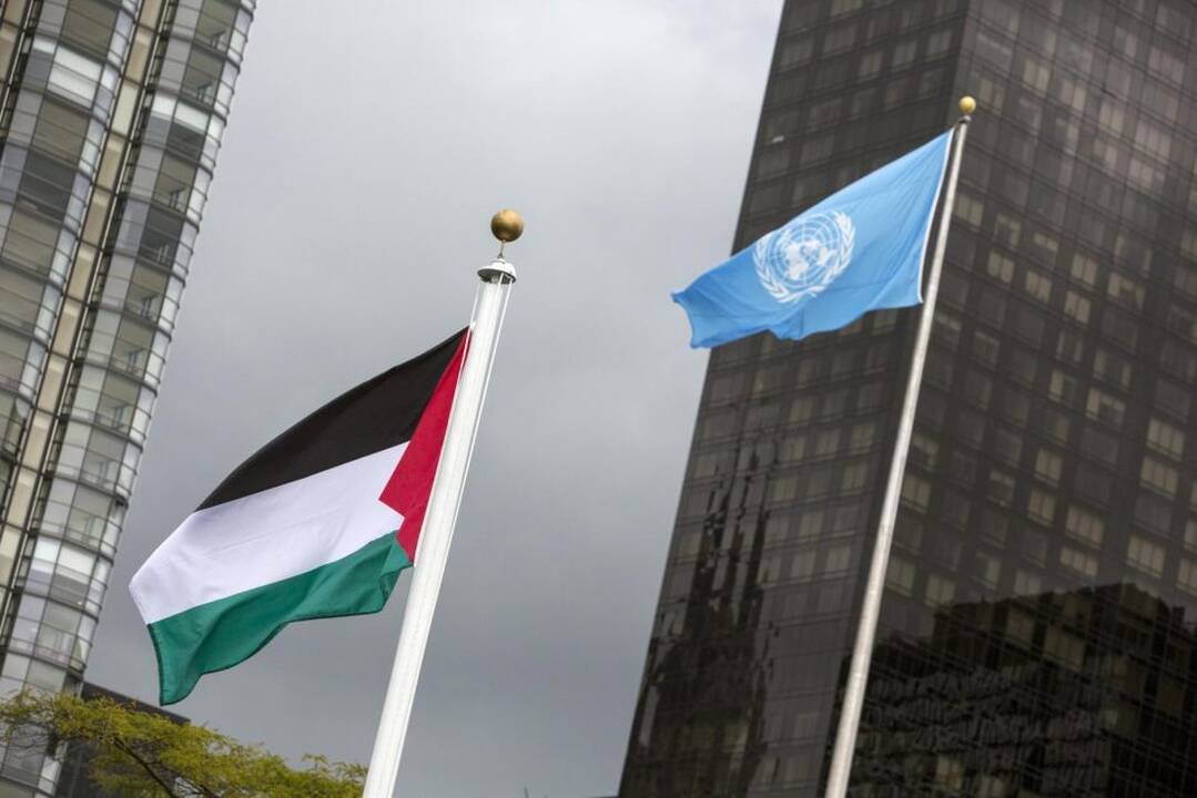 Palestinos vėliava – pirmąkart Jungtinėse Tautose