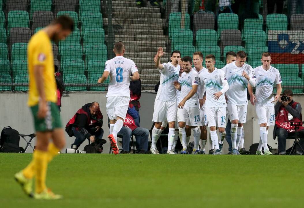 Europos futbolo čempionato atranka: Slovėnija - Lietuva 1:1
