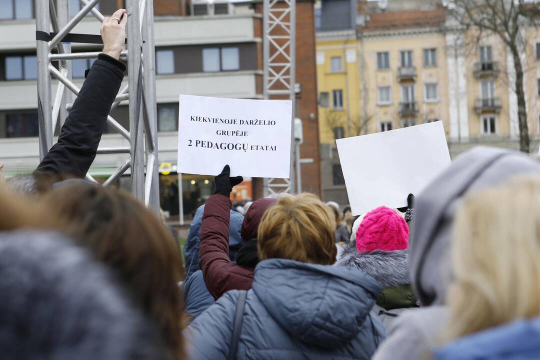 Mokytojų mitingas Klaipėdoje
