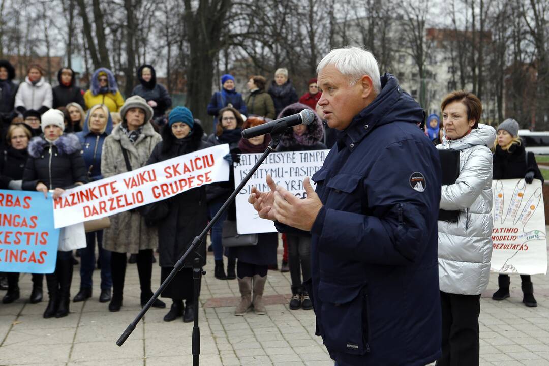 Mokytojų mitingas Klaipėdoje