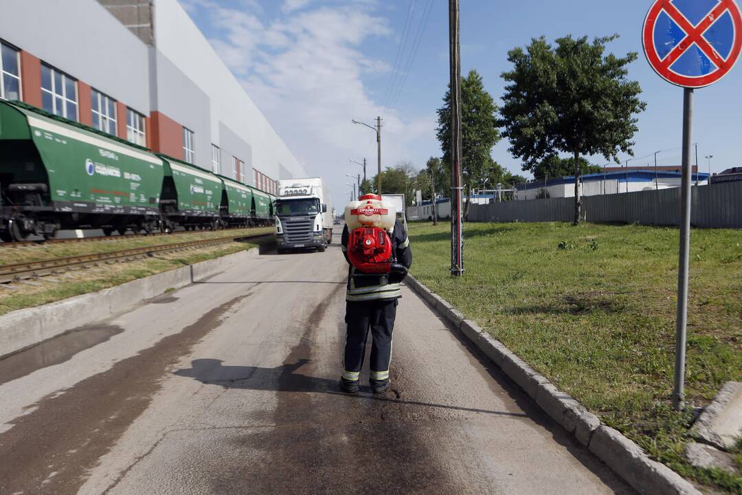 Išsiliejo dyzelinas