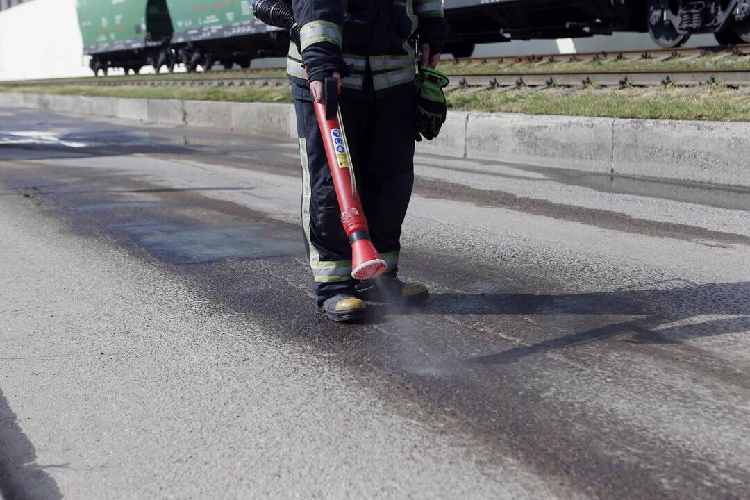 Išsiliejo dyzelinas