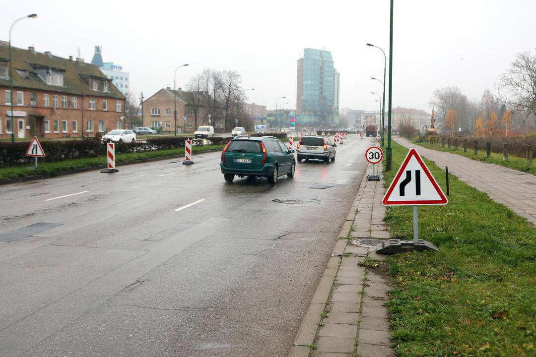 Ribojamas eismas Minojos gatvėje