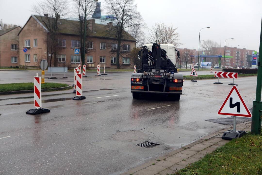 Ribojamas eismas Minojos gatvėje