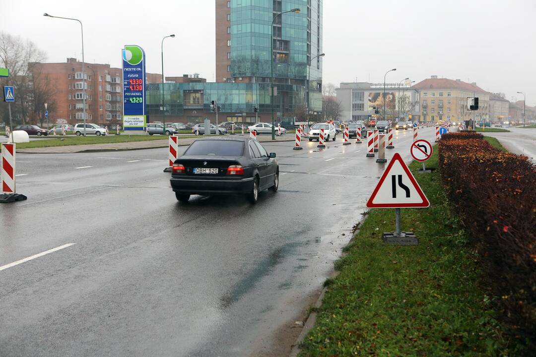 Ribojamas eismas Minojos gatvėje