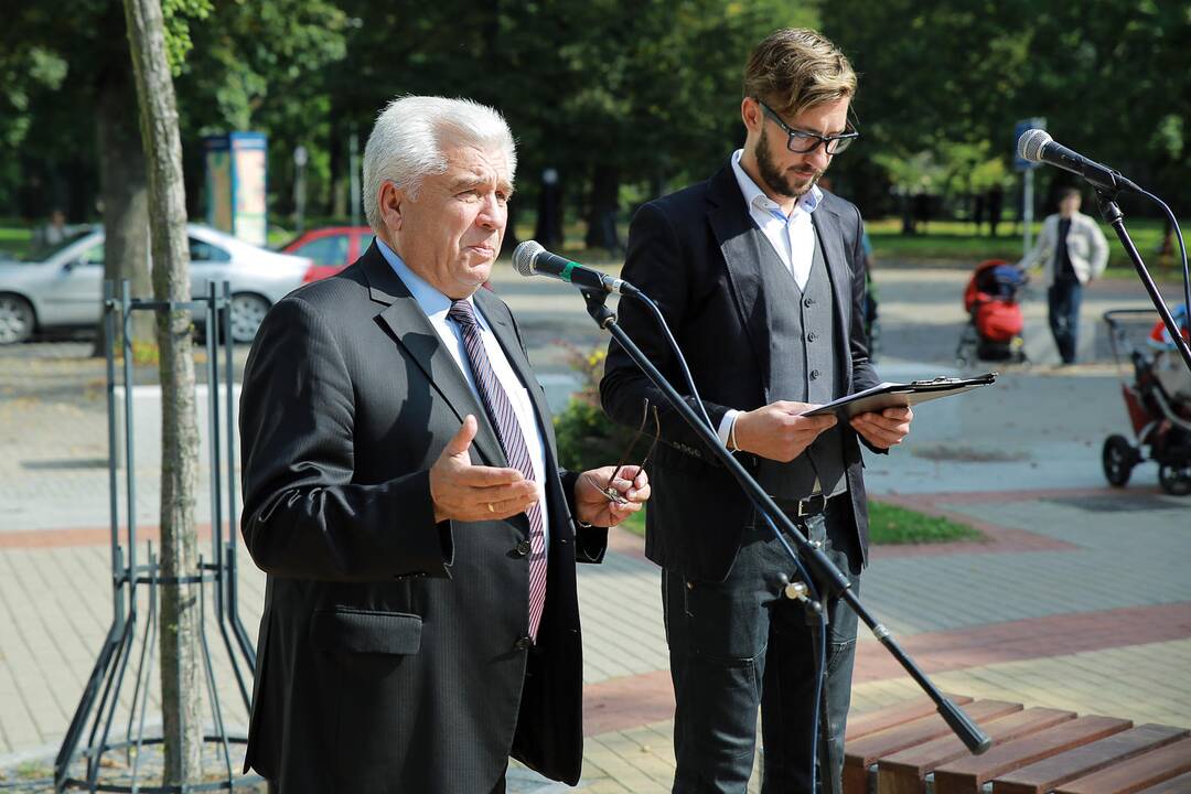 Nauji Mažvydo alėjos suoliukai