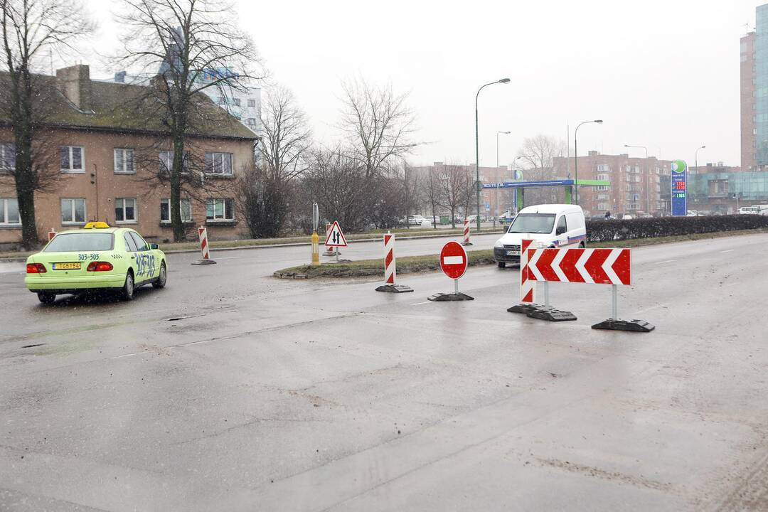 Apribotas eismas Minijos ir Baltijos sankryžoje 