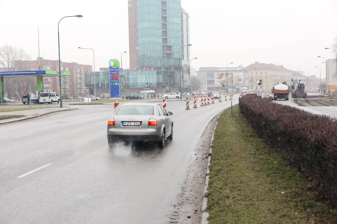 Apribotas eismas Minijos ir Baltijos sankryžoje 