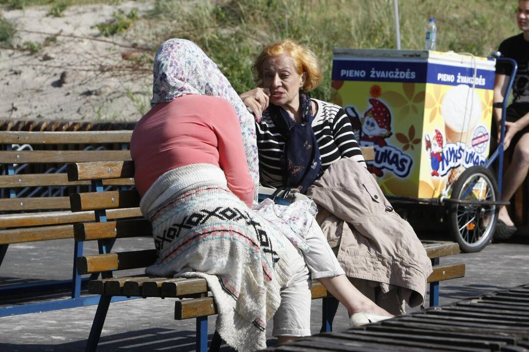 Klaipėdiečiai prie jūros šeštadienį