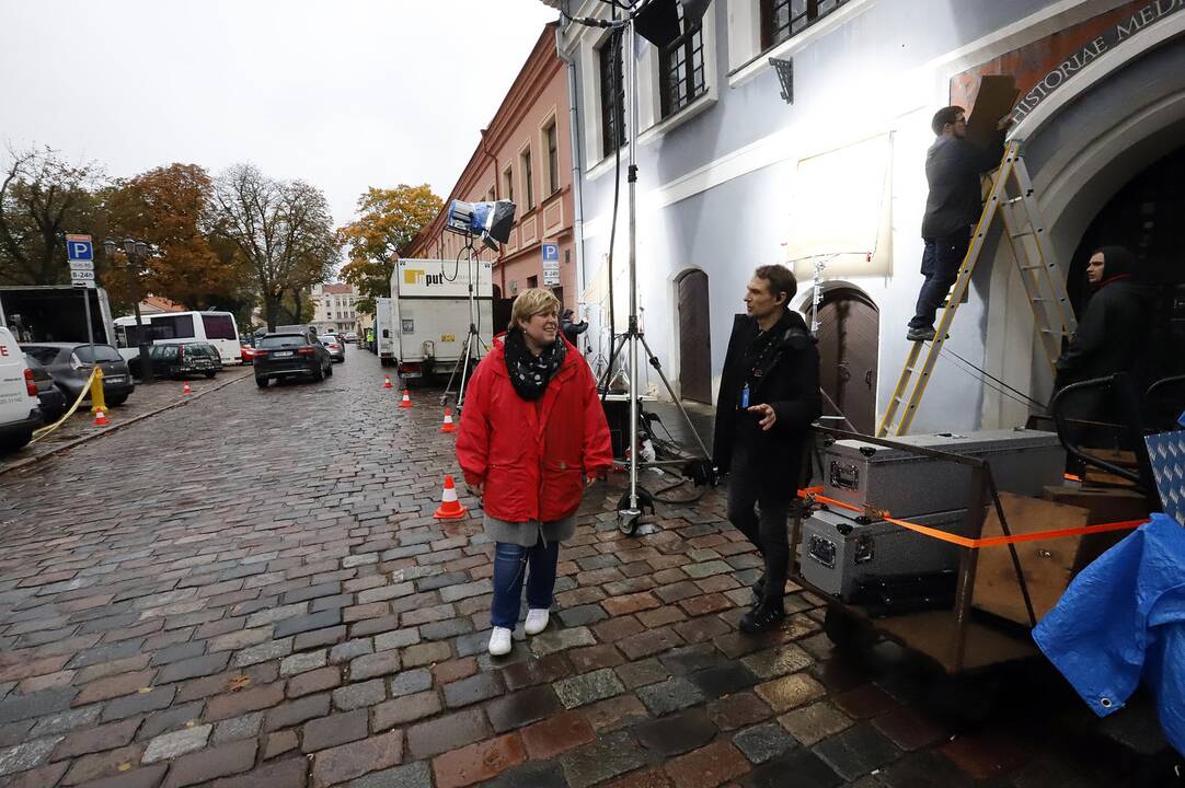 Filmavimas Rotušės aikštėje 