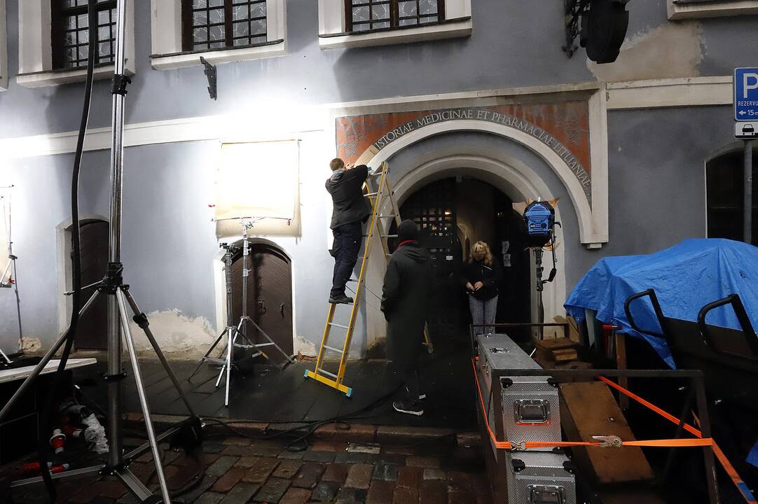 Filmavimas Rotušės aikštėje 