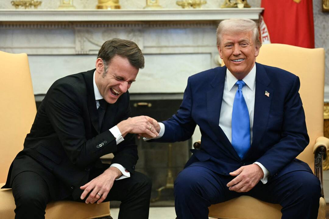 Trumpo ir Macrono susitikimas Vašingtone: sena draugystė ir nauji nesutarimai
