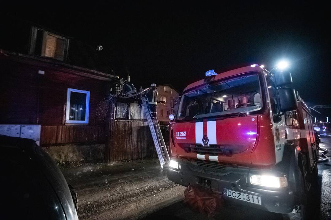 Gaisras Veiverių gatvėje