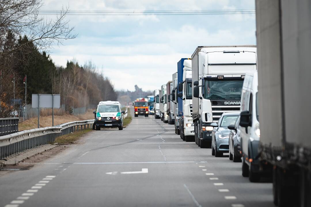 Judėjimo kontrolė prie Kauno prieš Velykų savaitgalį