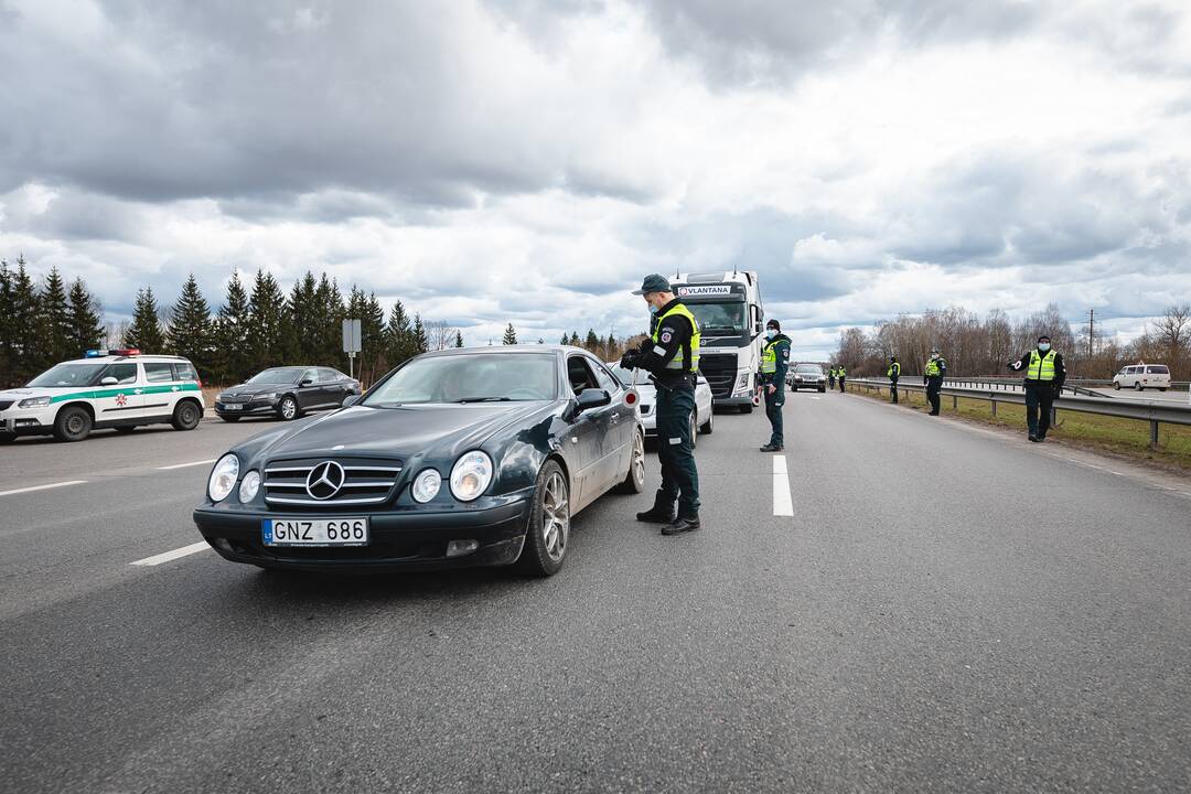 Judėjimo kontrolė prie Kauno prieš Velykų savaitgalį