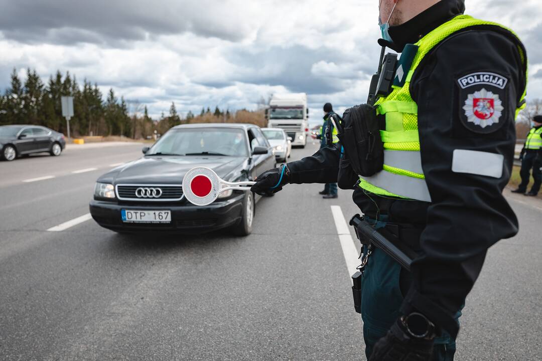 Judėjimo kontrolė prie Kauno prieš Velykų savaitgalį