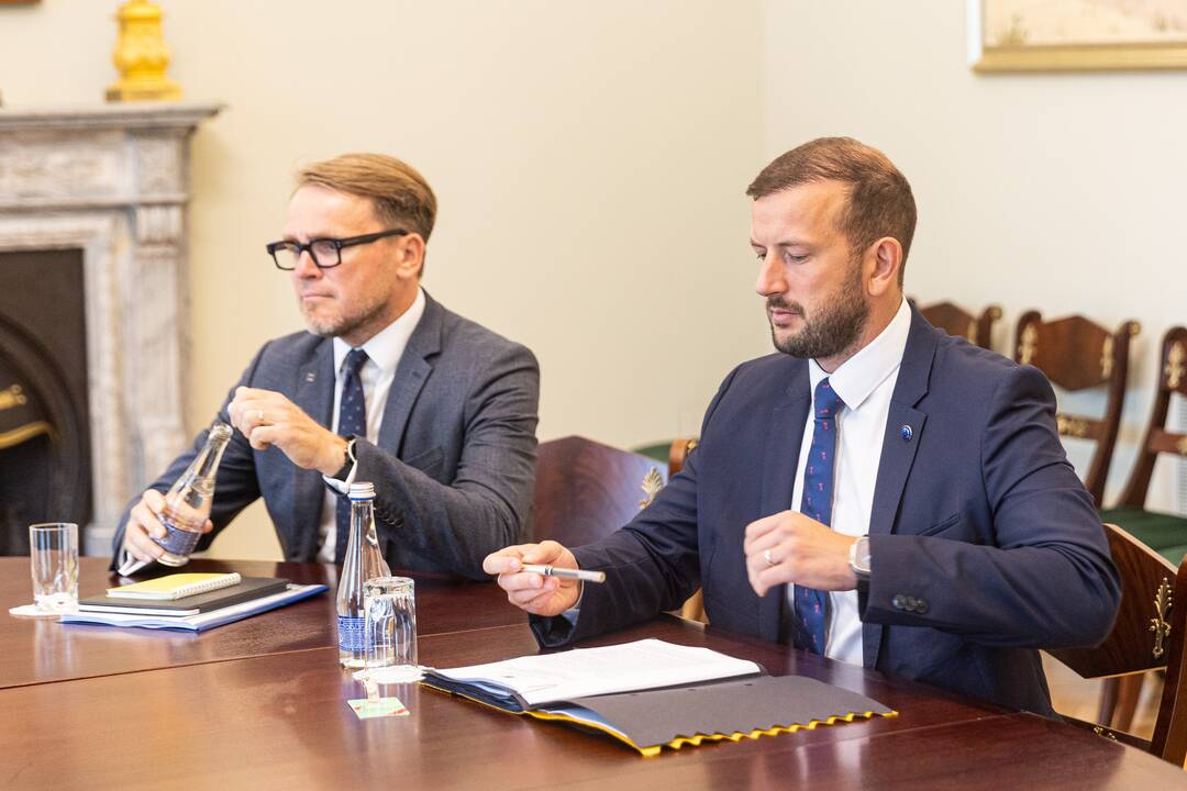 G. Nausėda susitiko su EK nariu V. Sinkevičiumi