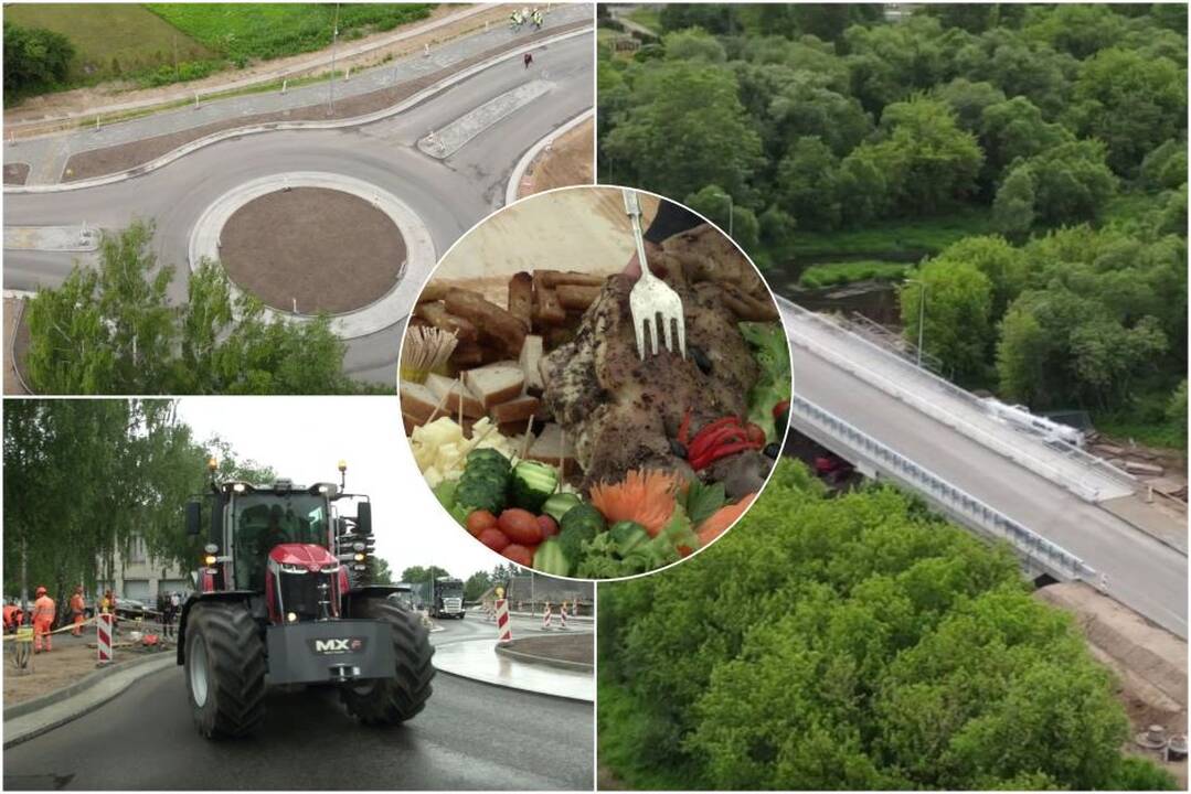 Į tilto atidarymą ūkininkai atsinešė kiaulės galvą