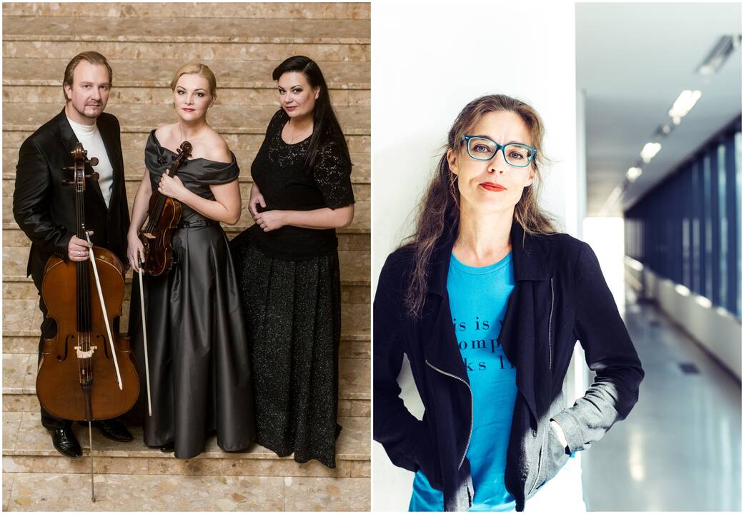 Kompozitorė Ž. Martinaitytė ir trio „FortVio“. 