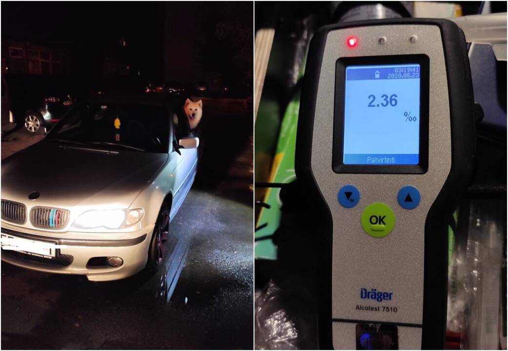 Keleivis: policijos patruliai Paryžiaus Komunos gatvėje sučiupo girtutėlį BMW vairuotoją, kuriam teko blaivytis areštinėje. Kas pasirūpino automobiliu vežtu šunimi, neaišku.