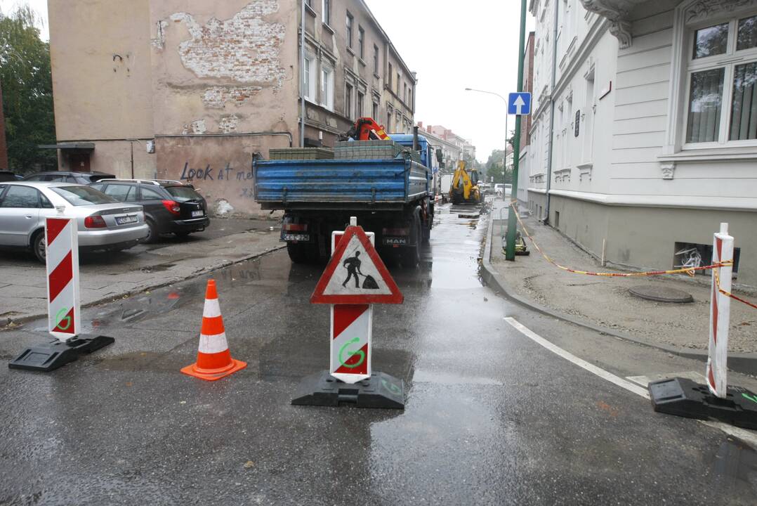 Pokyčiai: kelininkai jau uždarė Vytauto gatvės nedidelį ruožą tarp S. Šimkaus ir Puodžių gatvės.