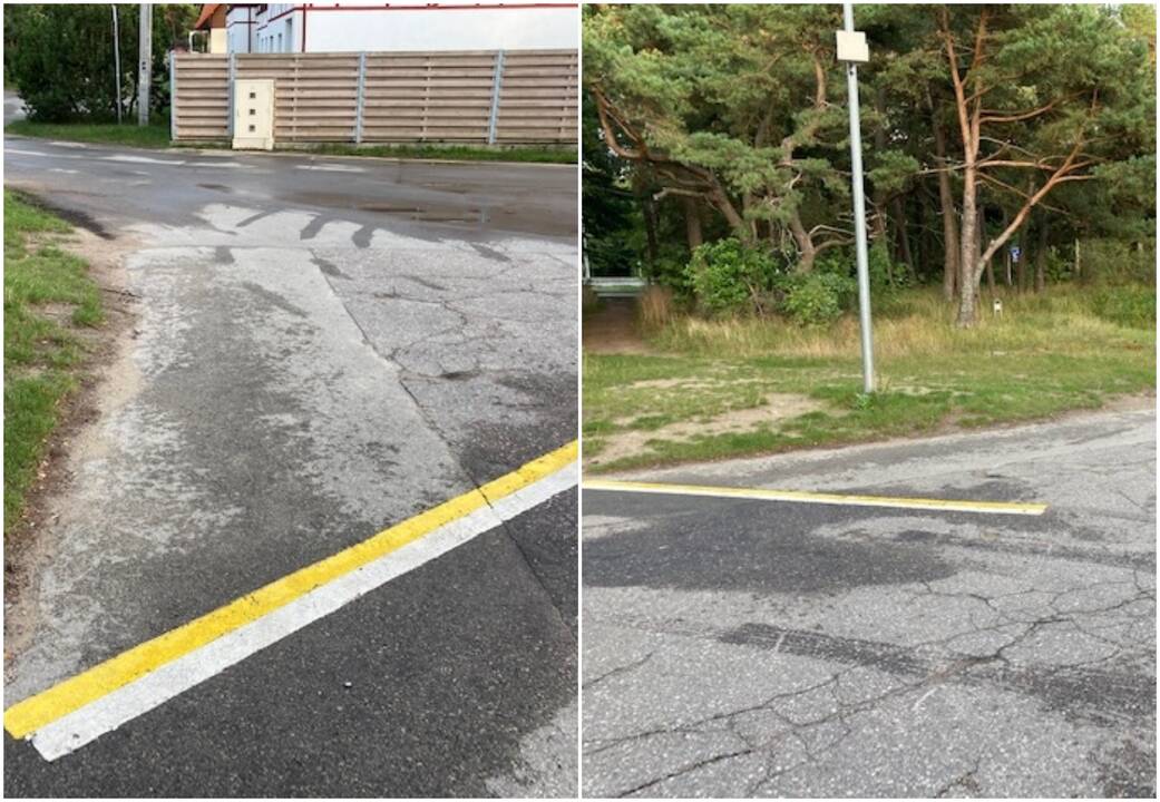 Neaiškumai: vairuotojui kilo klausimų dėl pajūryje esančios aikštelės horizontaliojo ženklinimo. Žmogus tikina, kad teisės aktas numato tokį ženklinimą tik kelio kraštu arba ant bortelio.